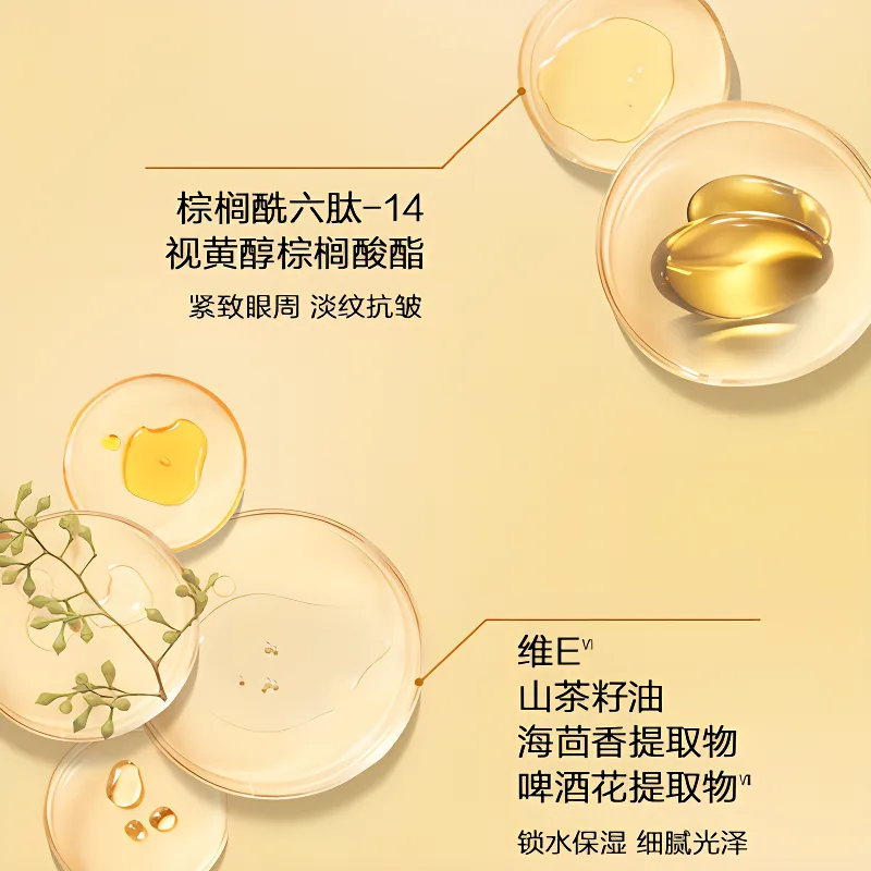 Сыворотка Elizabeth Arden — Гель-капсулы для глаз YILISHABAIYADUN Golden Gel с церамидами, антивозрастные, 1.2 мл — фото 3