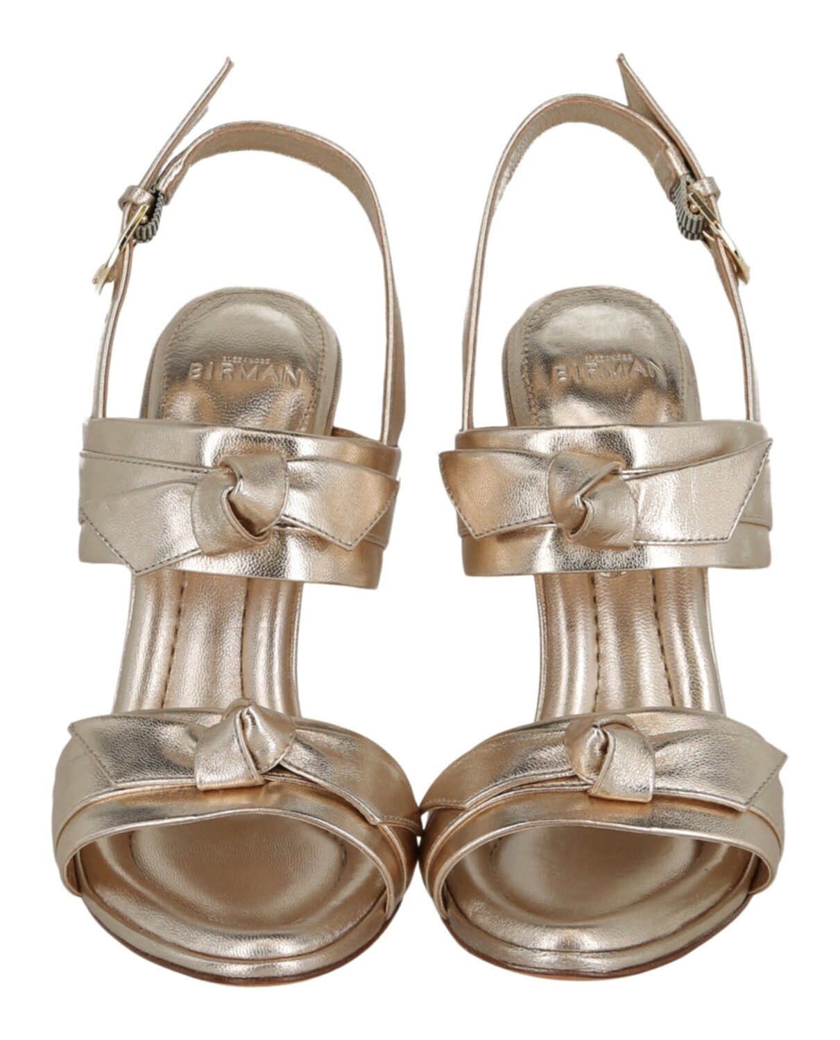Туфли Clarita Doppia Soletta на танкетке Alexandre Birman, золото — фото 4