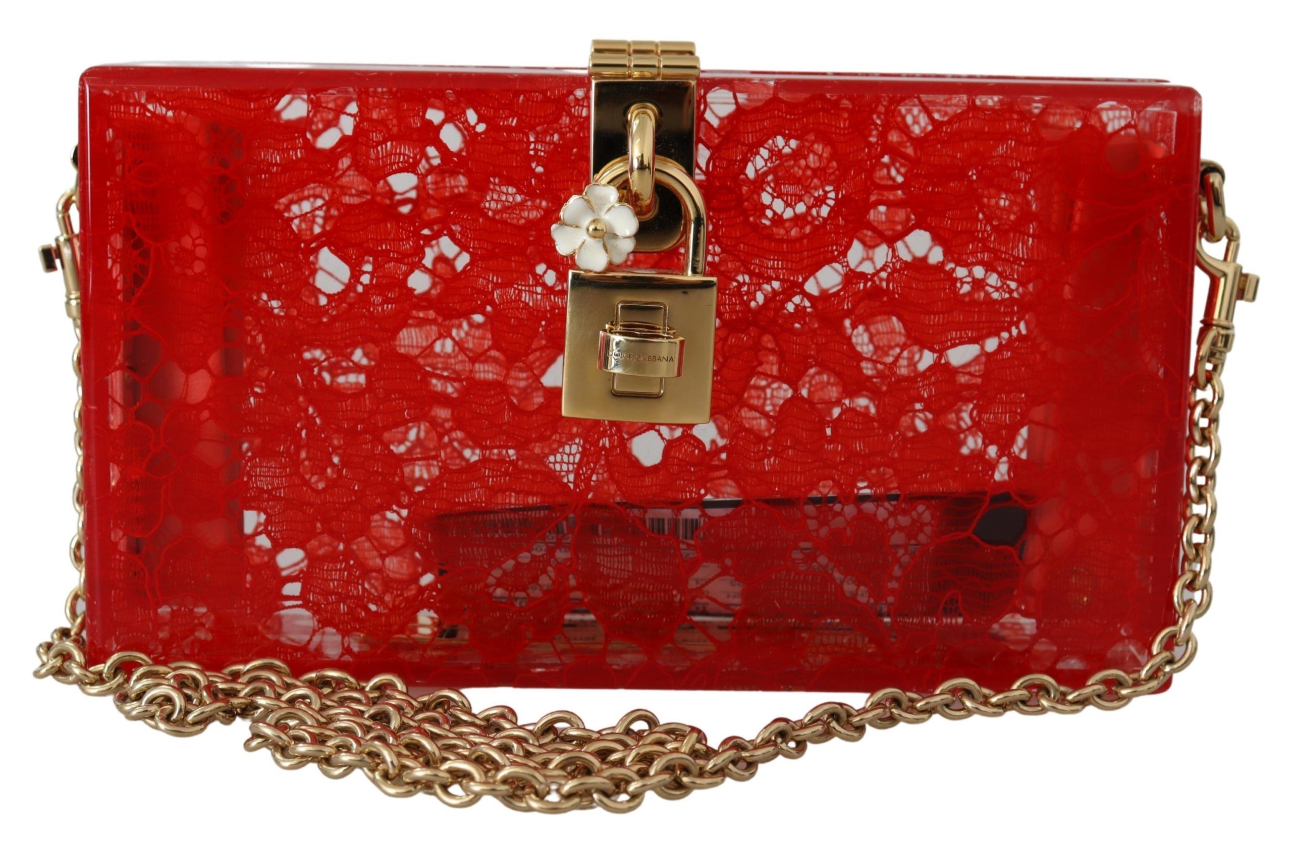 

Красный вечерний клатч Taormina Lace Dolce Box Dolce & Gabbana