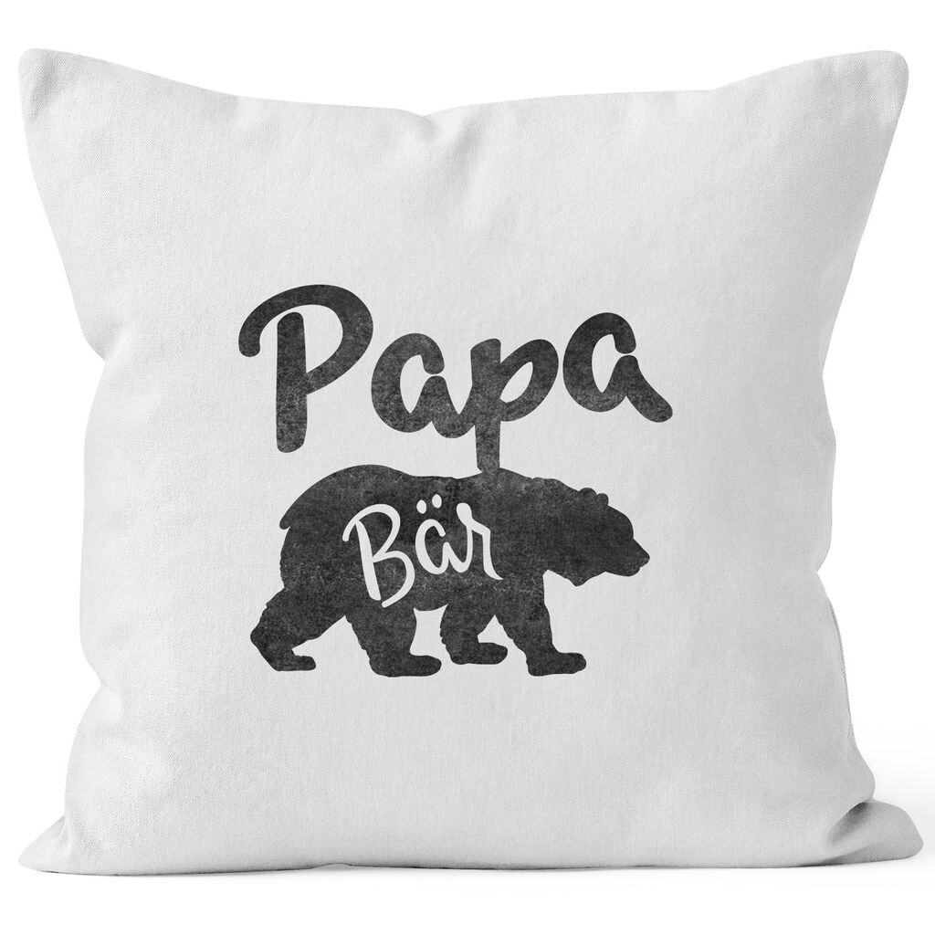 

Подарочный чехол на подушку Papa Bear хлопок MoonWorks белый 40см x 40см