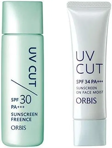 Солнцезащитный набор Orbis: крем для тела SPF30 PA+++ 50 мл и крем для лица SPF34 PA+++ 35 г