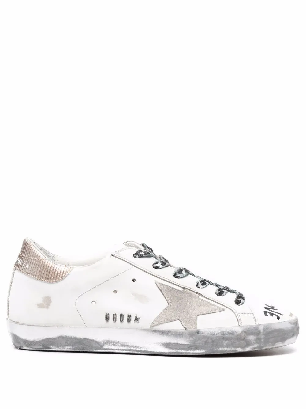 Кеды Super-Star с принтом Love GOLDEN GOOSE, белый