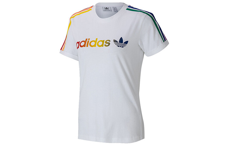 

Женская футболка All-match Rainbow, белая Adidas Originals