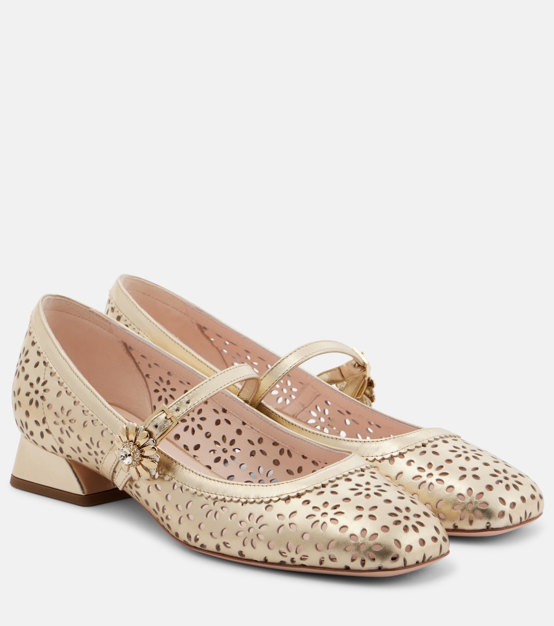 Новые кожаные туфли Mary Jane Très Vivier 25 Roger Vivier, Oro Chiaro