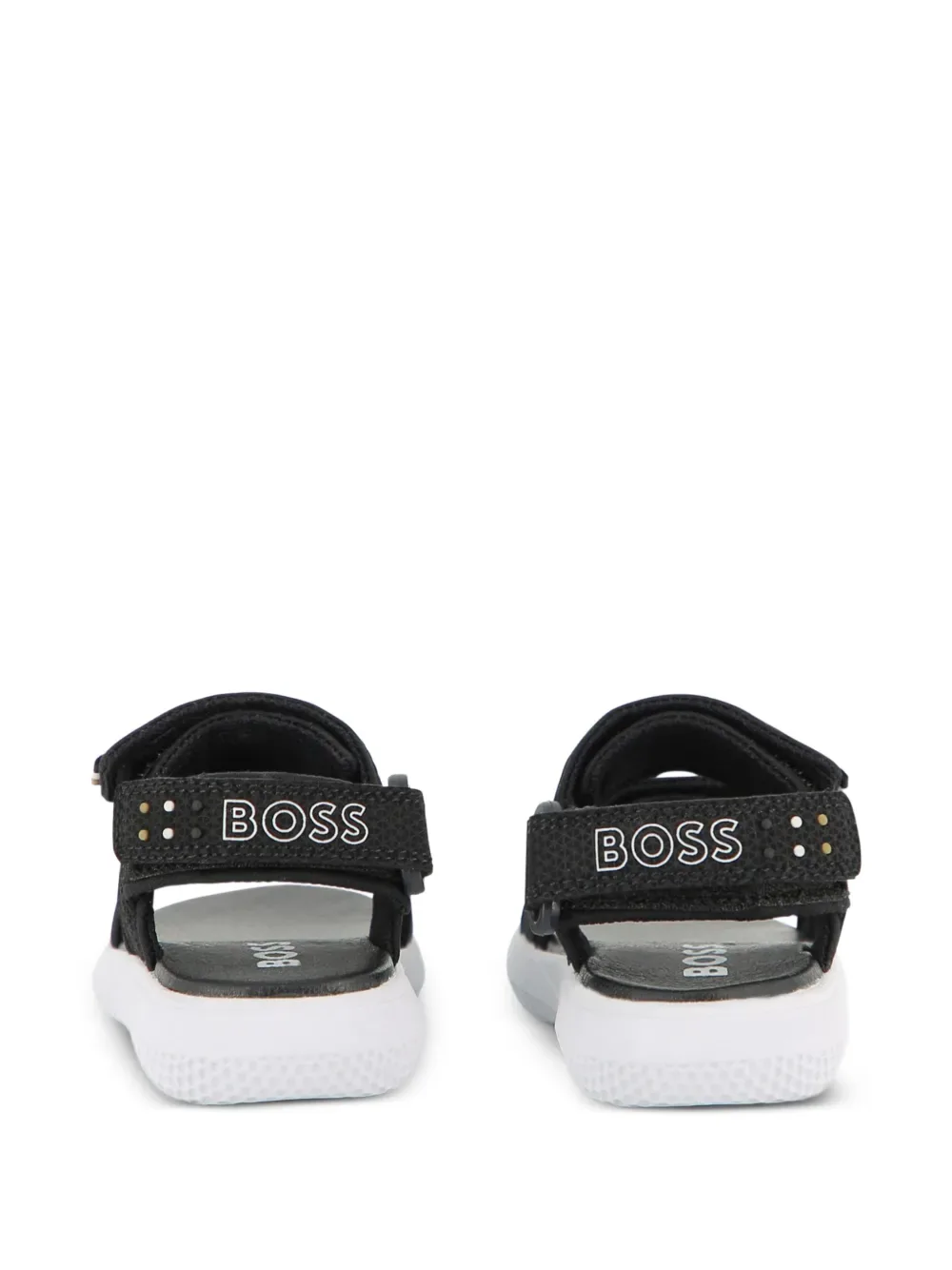 Сандалии с логотипом на ремешке BOSS Kidswear, черный — фото 4