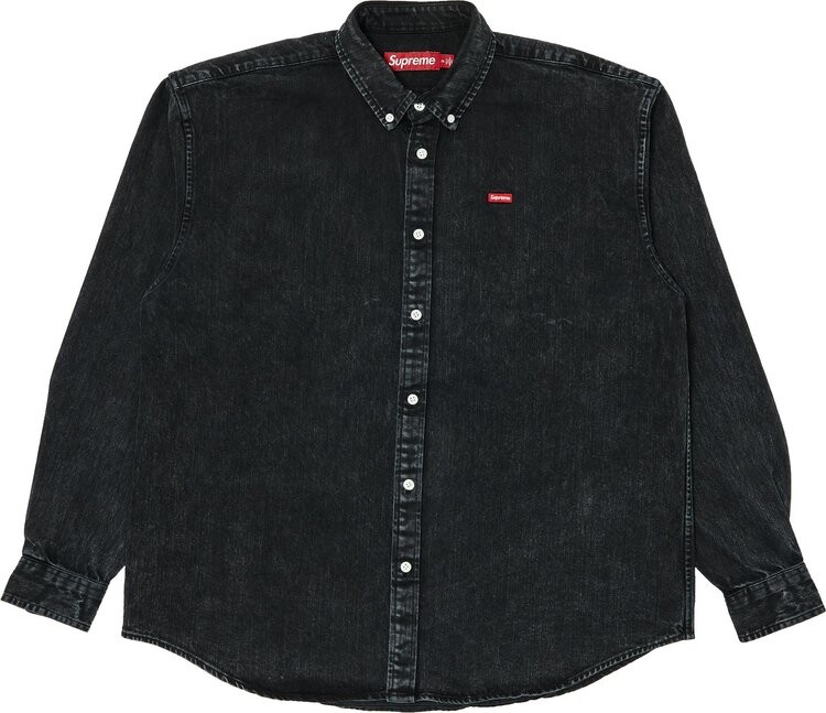 

Рубашка Supreme Small Box 'Washed Black', черный