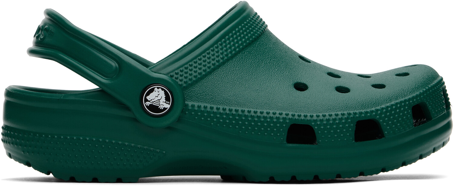 Зеленые классические сабо Crocs, Emerald