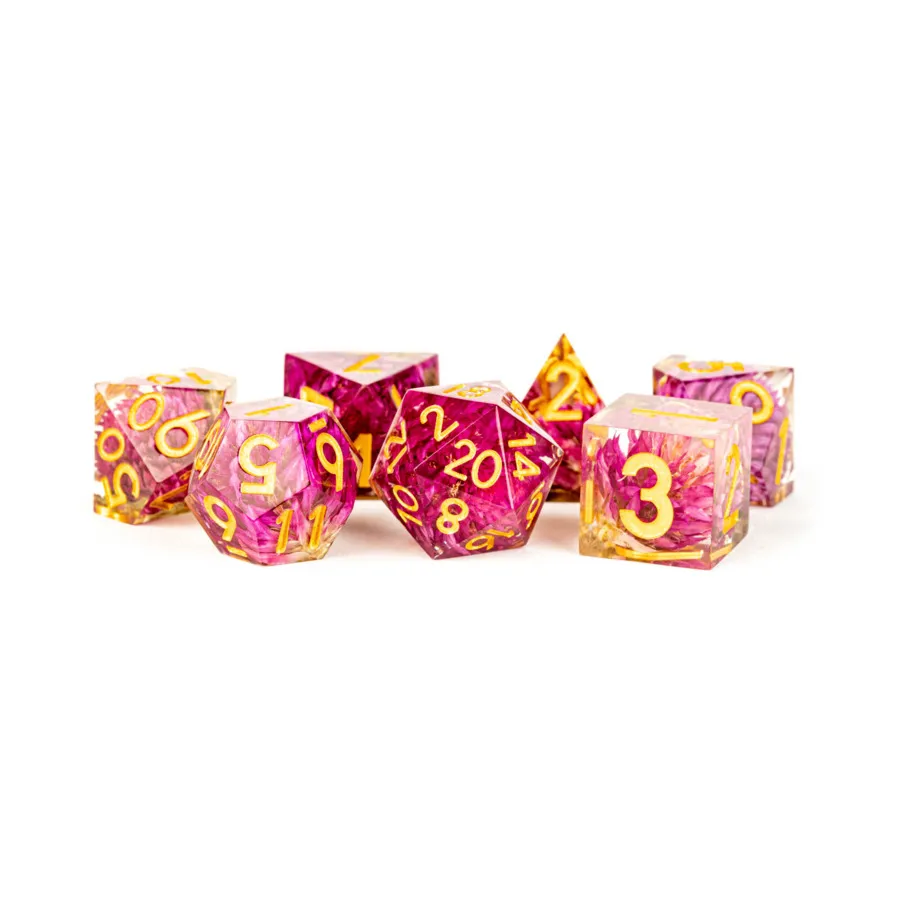 

Поликомплект - Тысяча дней красный (7), Resin Dice - Handmade Sharp Edge