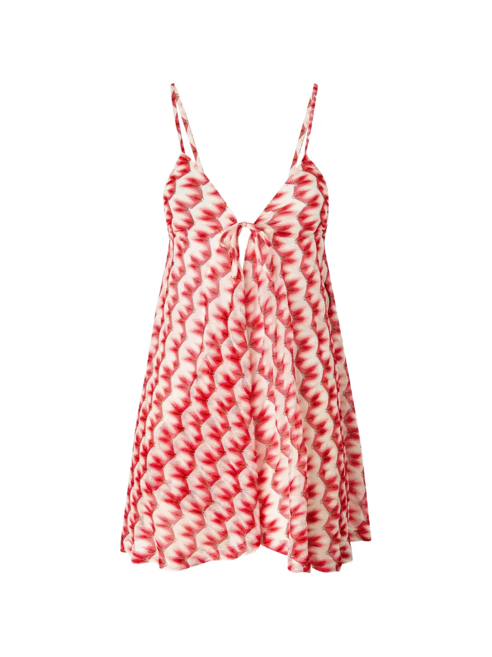 

Пляжный комбинезон с графическим принтом и завязкой спереди Missoni, красный