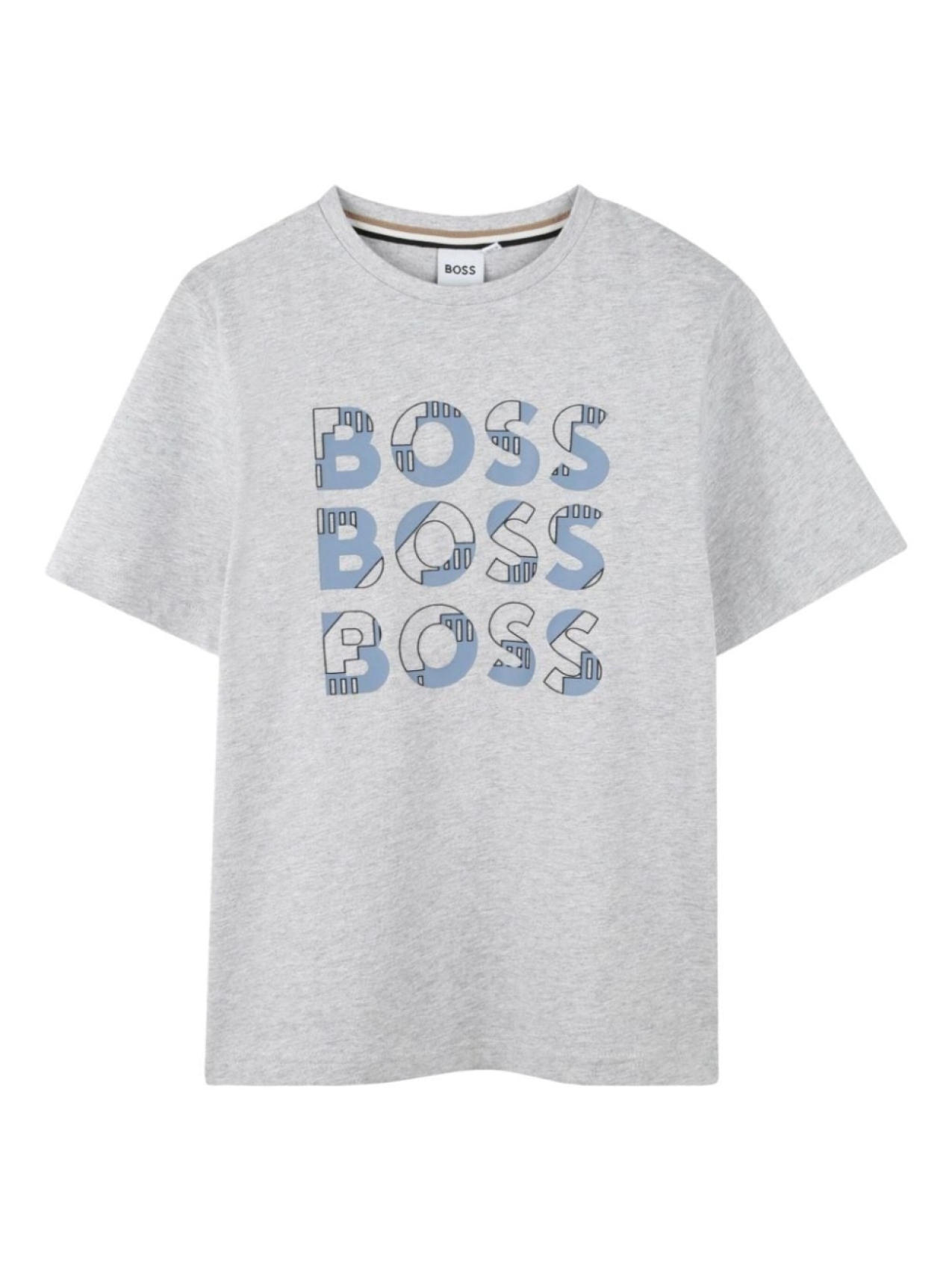 

BOSS Kidswear футболка с логотипом, серый