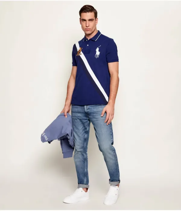Полюс custom slim fit Polo Ralph Lauren, индиго — фото 2