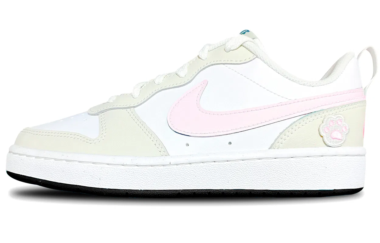 Кроссовки для скейтбординга Court Borough 2 Kids, унисекс Nike, Pink White (Shopping Bag) — фото 3