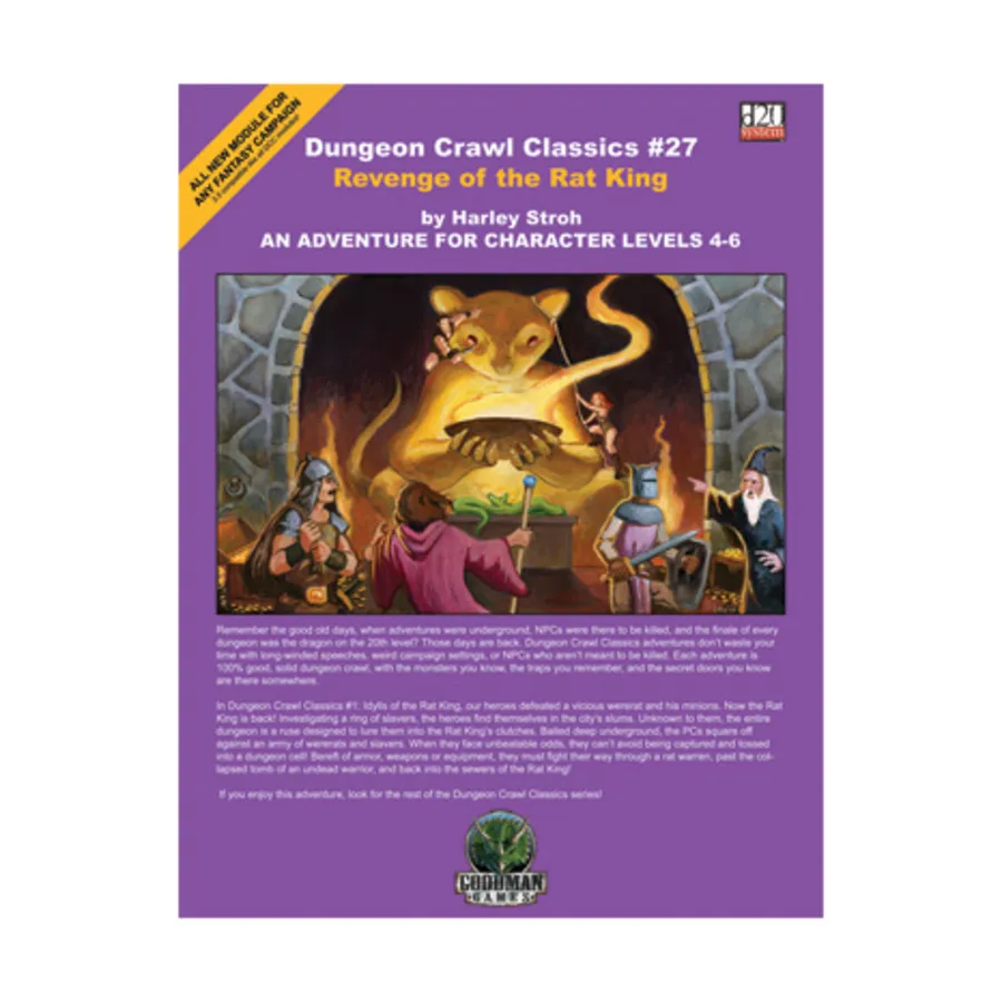 

Модуль Revenge of the Rat King (Cover #1 of 2), Dungeon Crawl Classics - #16-30 (d20)