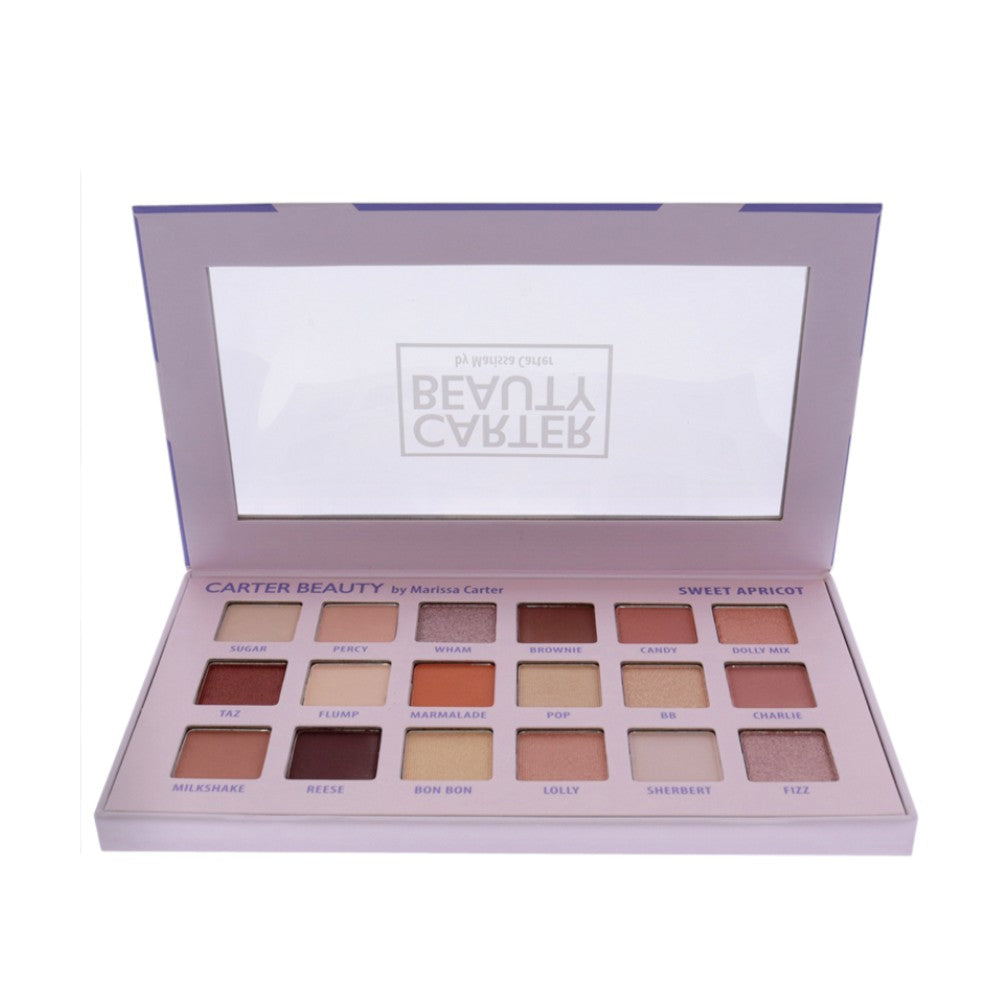 Палитра из 18 оттенков - Sweet Apricot от Carter Beauty для женщин - 0,72 унции теней для век - набор из 2 штук — фото 2