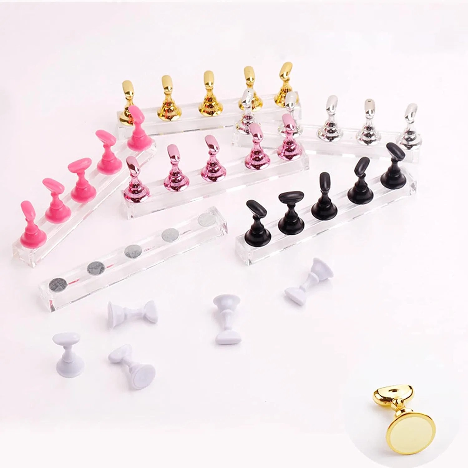 Магнитная подставка для тренировки нейл-арта SpirWoRchlan Spirworchlan, Pink Pull On — фото 3