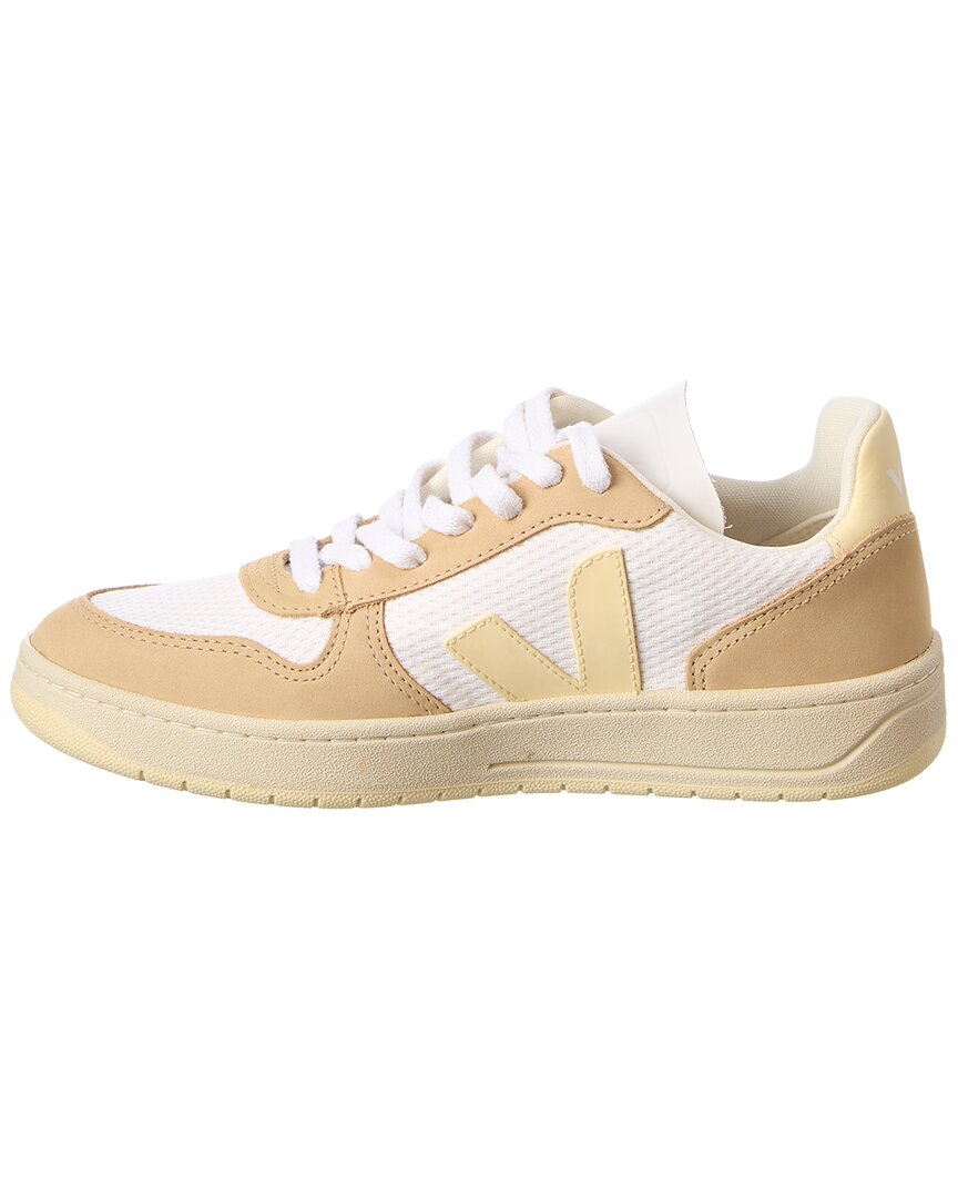 Кроссовки VEJA V-10 из кожи и сетки, белый — фото 2