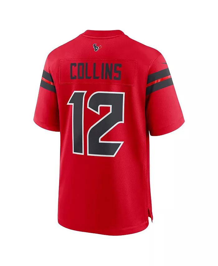 Мужская альтернативная игровая футболка Nico Collins красного цвета Houston Texans Nike — фото 3