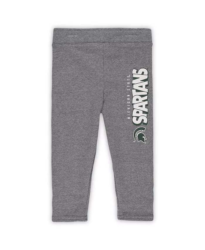 Детский набор для девочек: толстовка с капюшоном и леггинсы Michigan State Spartans Clubhouse (2 предмета) Outerstuff — фото 2