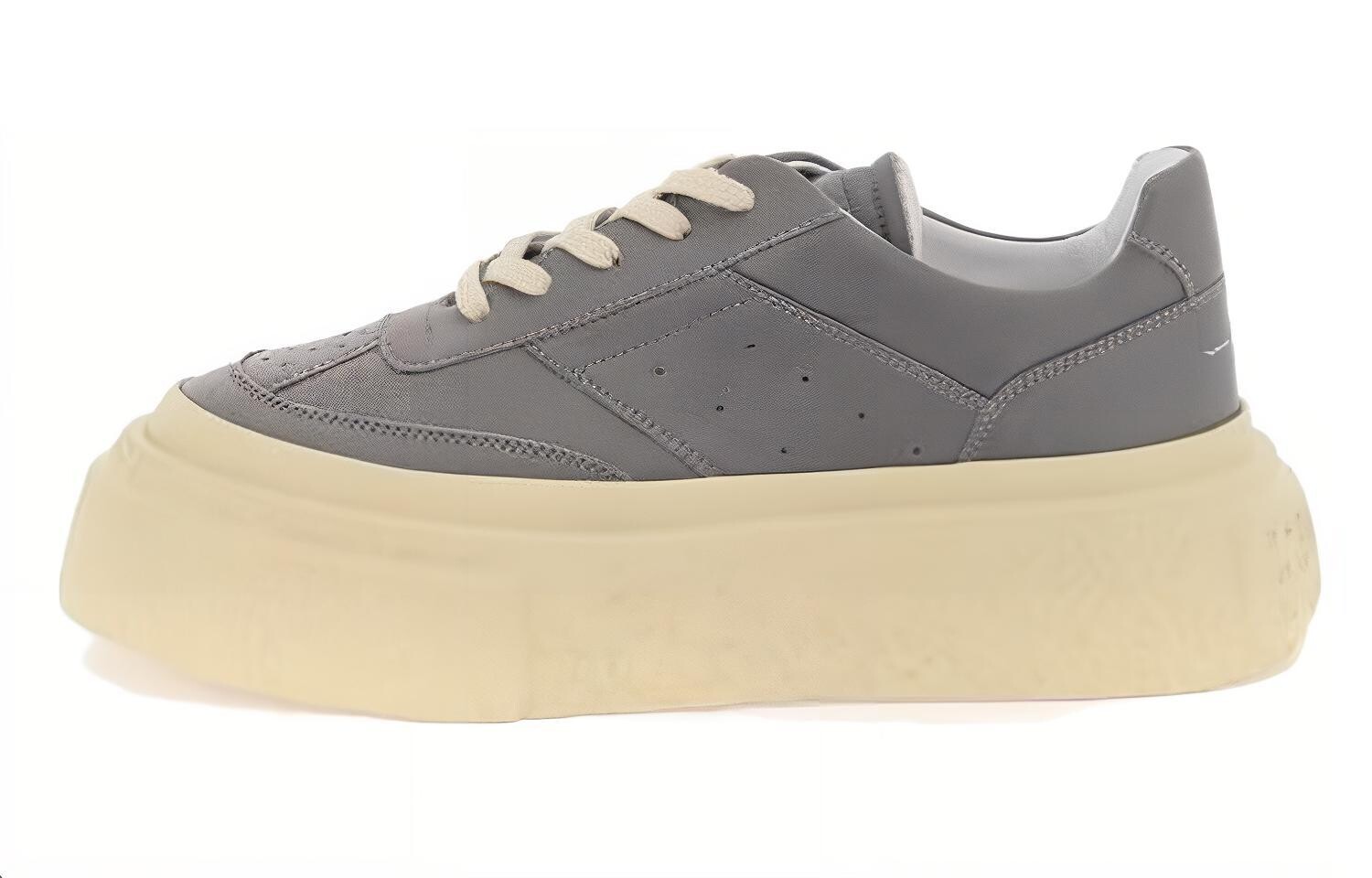 

Кроссовки MM6 Maison Margiela Gambetta Leather Sneakers, серый
