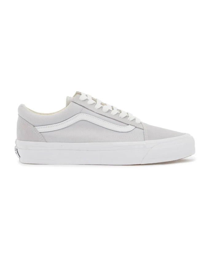 

Классические кеды из парусины с кожаными вставками Vans, серый