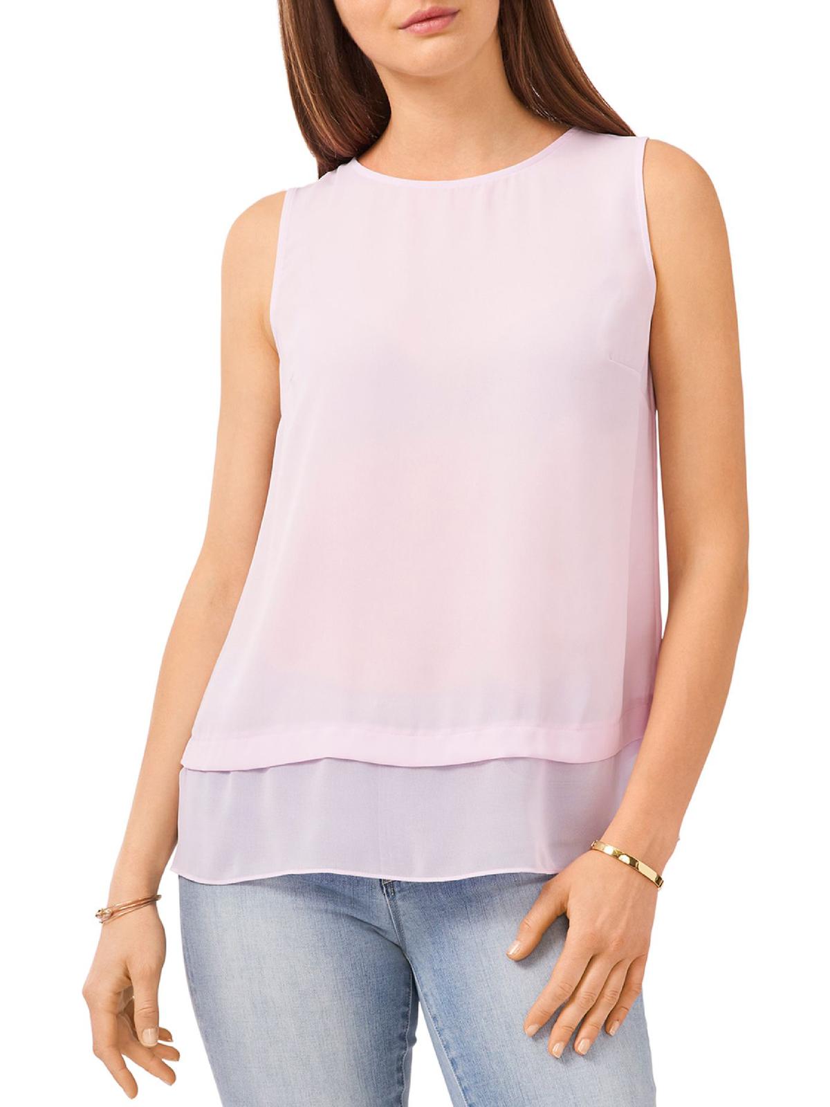 

Женская многослойная блузка без рукавов Vince Camuto, цвет corsage pink