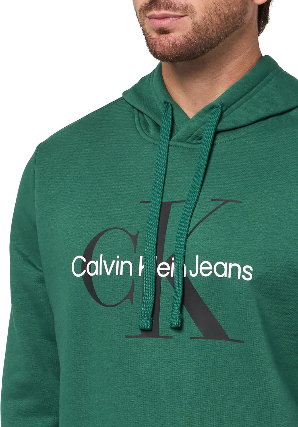 Мужская толстовка с монограммой и логотипом Calvin Klein, Hunter Green — фото 2