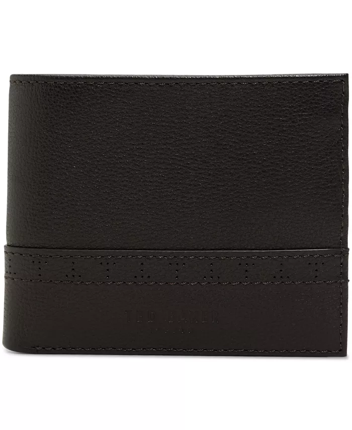 

Кошелек из темно-коричневой кожи Pebble Ted Baker, коричневый
