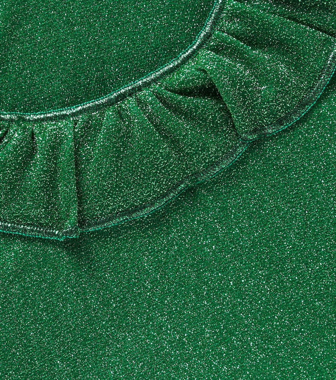 Купальник с рюшами Lumière из ламе Oséree Kids, Emerald Green — фото 2
