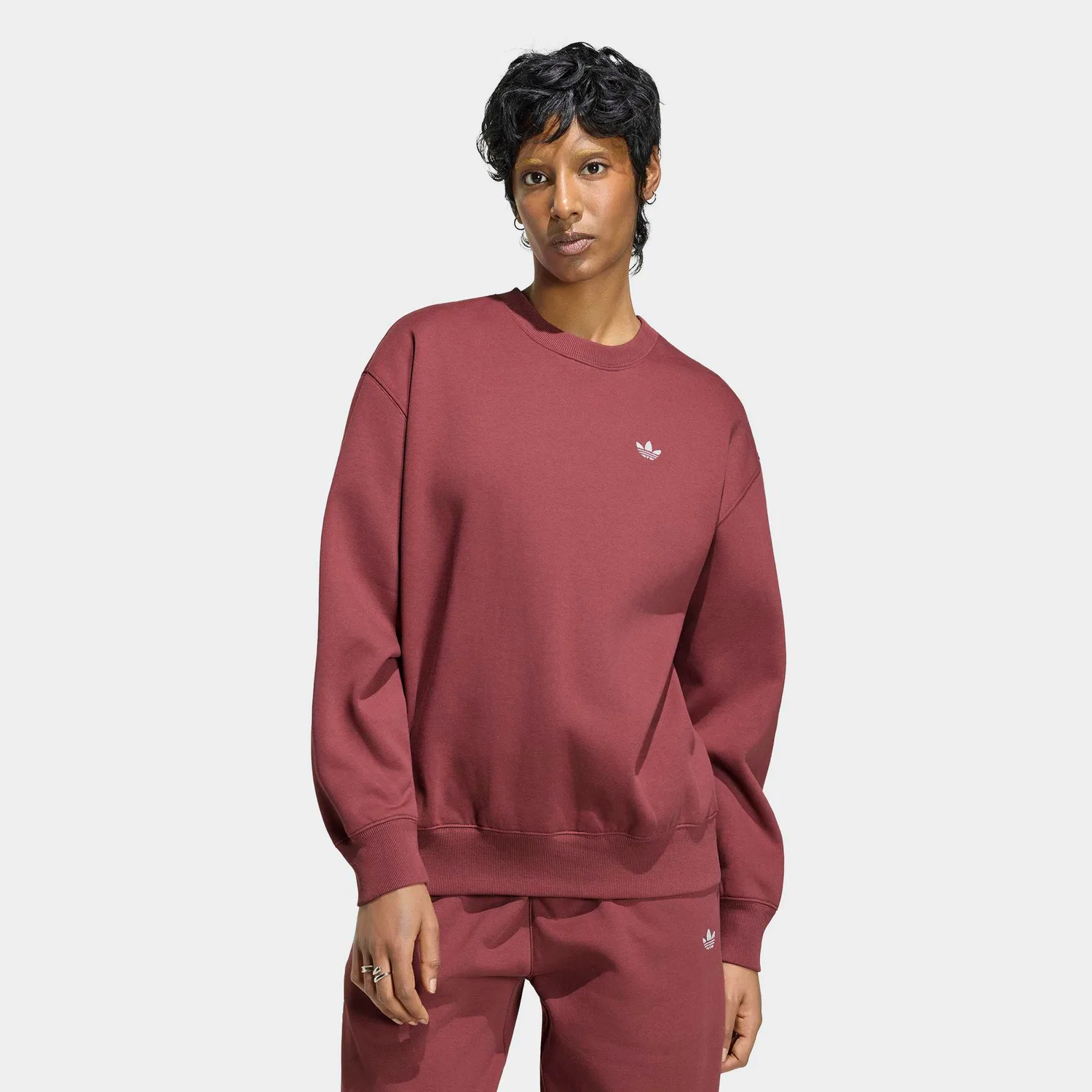 Толстовка Adidas Originals каштаново-коричневого цвета