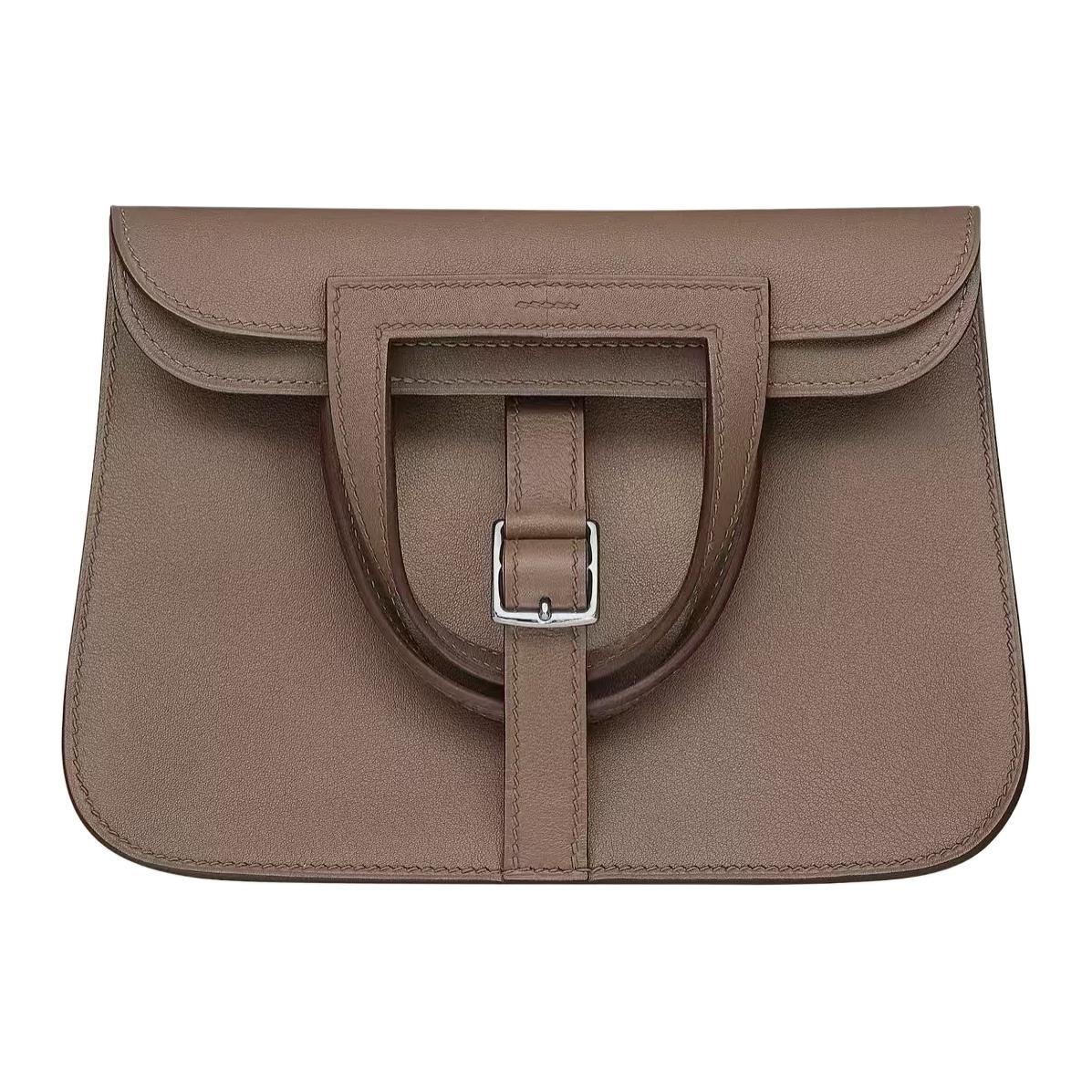 HERMES Мини-кроссбоди из телячьей кожи слоновой кости унисекс — фото 2