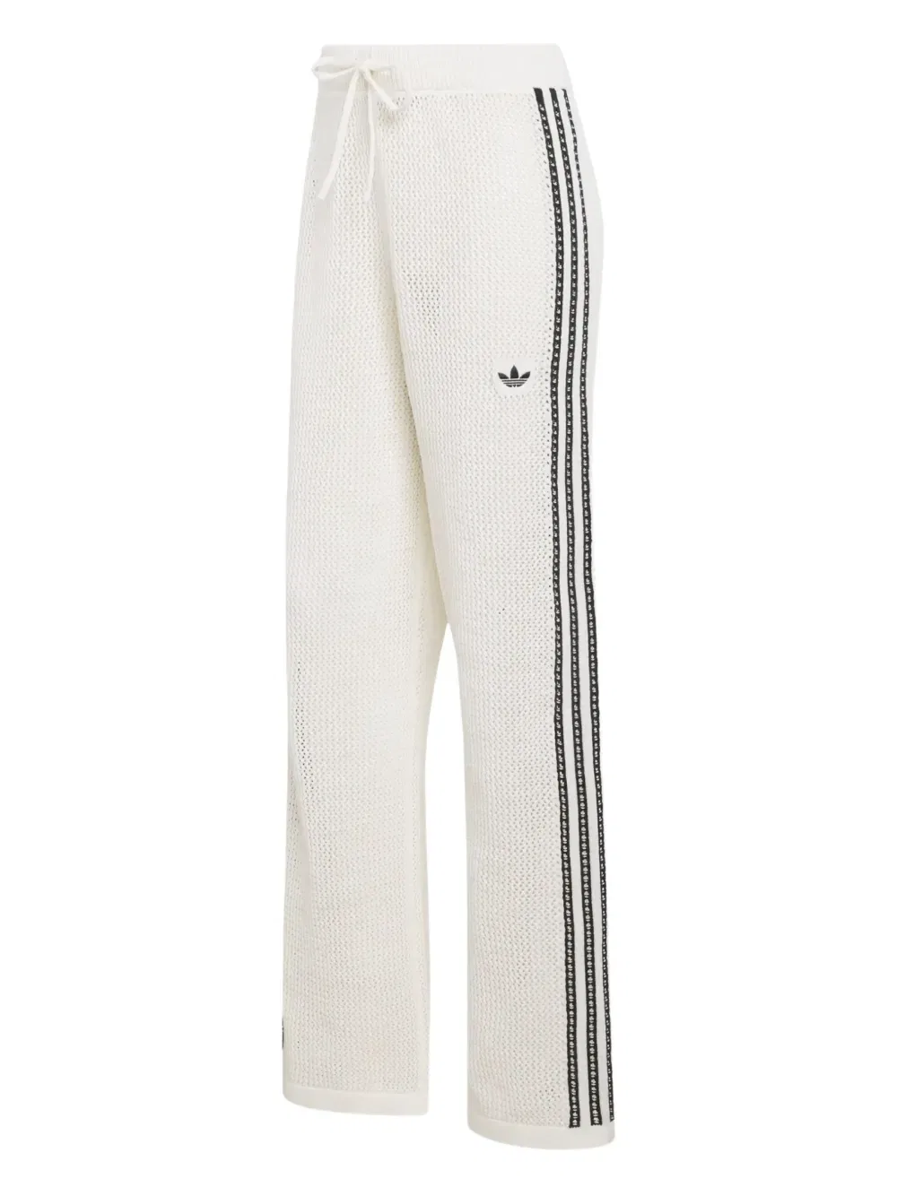 Спортивные брюки с полосатым декором и завязками Adidas, нейтральный