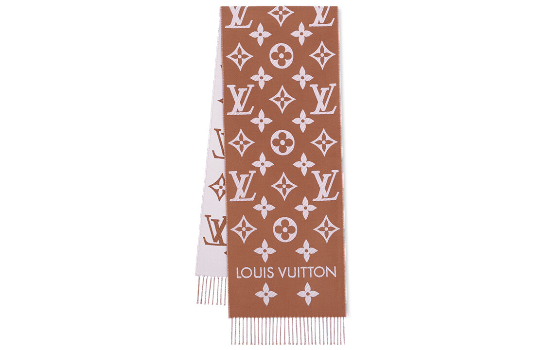 

Шарф женский Louis Vuitton, коричневый / белый