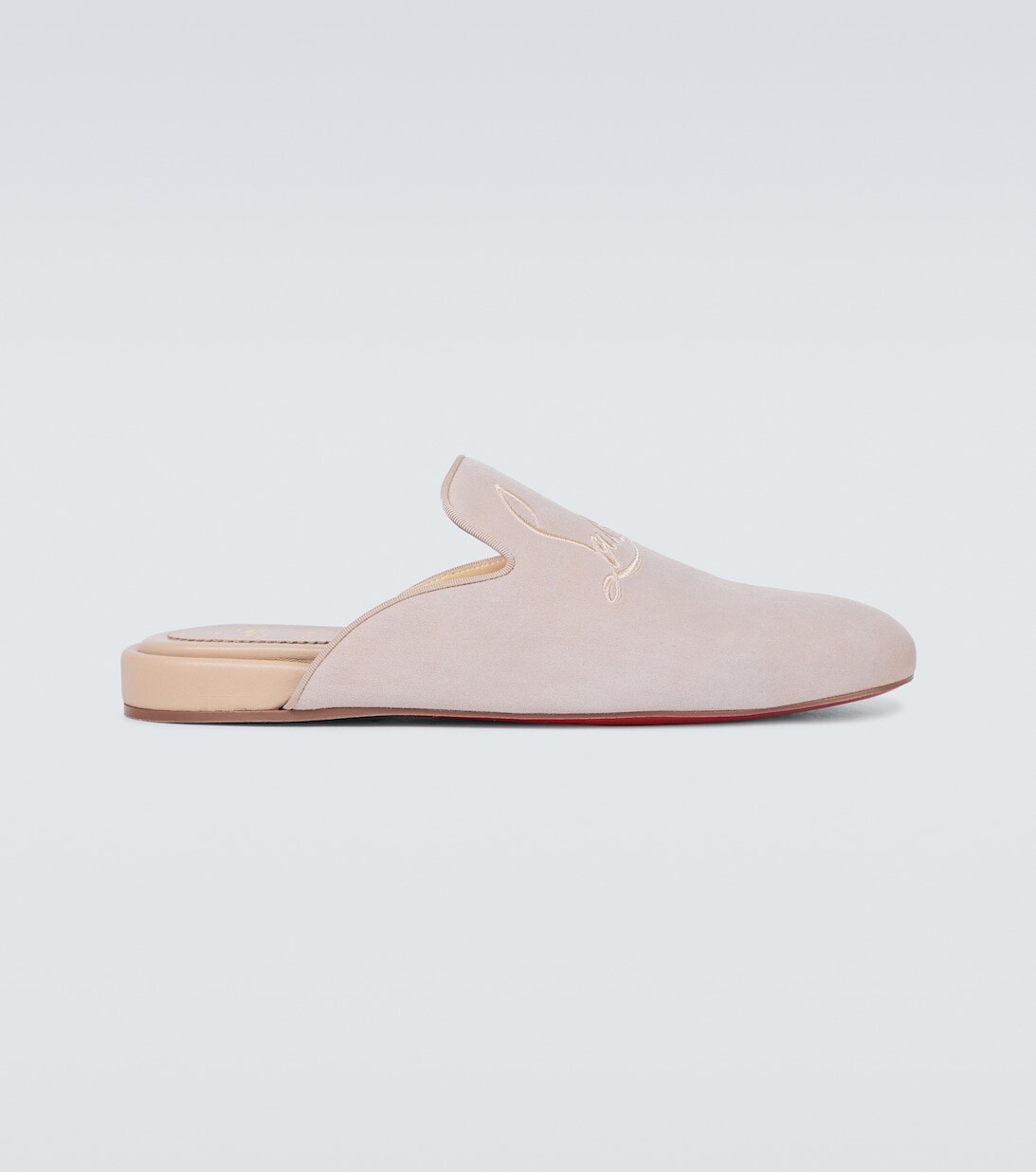 

Темно-синие мюли Coolito на плоской подошве Christian Louboutin, бежевый