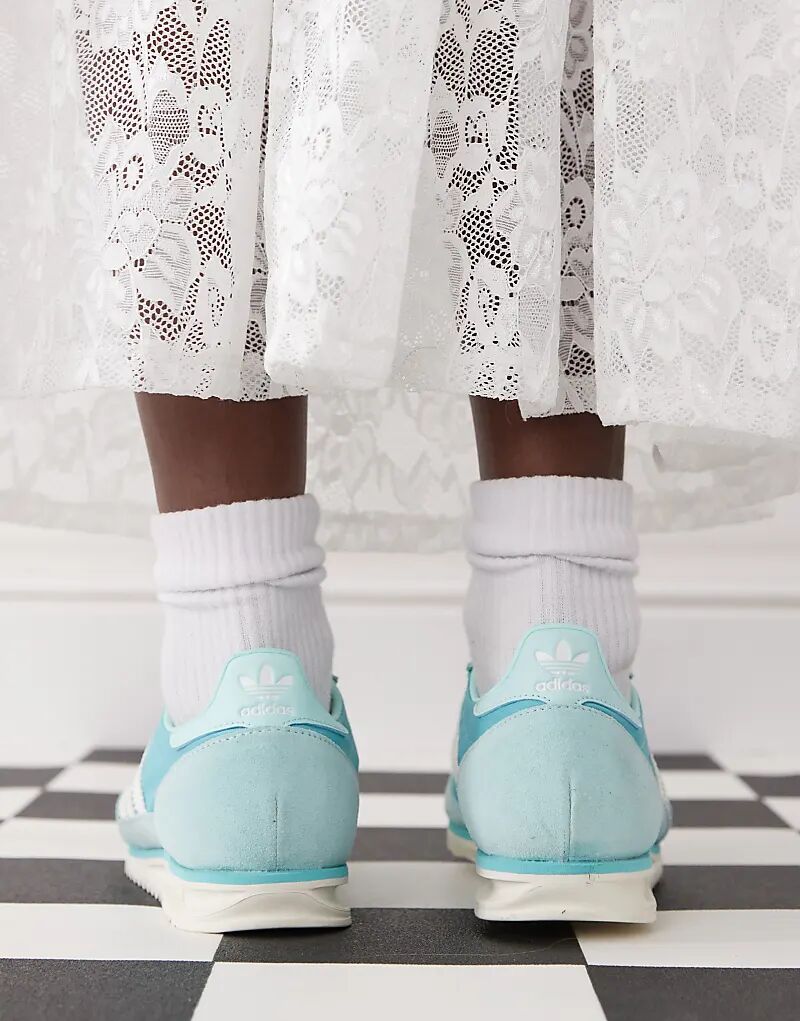 Кроссовки SL 72 OG мятного и белого цветов adidas Originals — фото 3