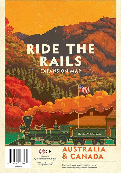 

Настольная игра Capstone Ride the Rails - Australia & Canada Map Expansion