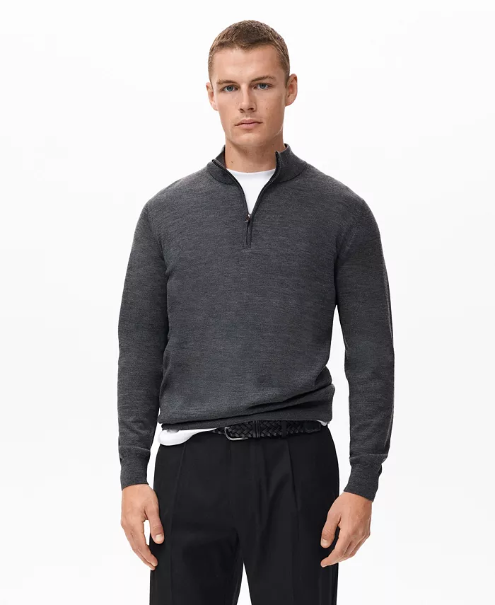 

Мужской шерстяной свитер Perkins Neck Mango, серый