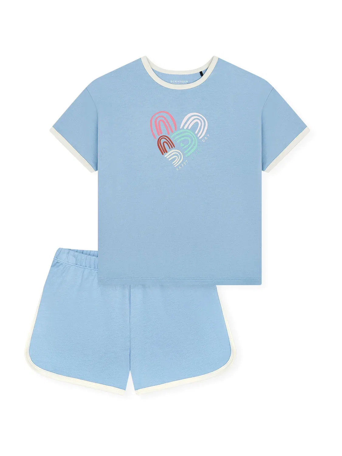 Пижама Nightwear, хлопок, Schiesser, pacific blue