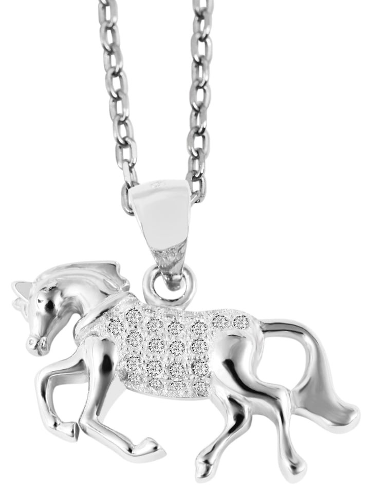 

Adeliás Женский кулон - кулон в виде лошади, изготовленный из серебра 925 пробы с кубическим цирконием в серебряной оправе