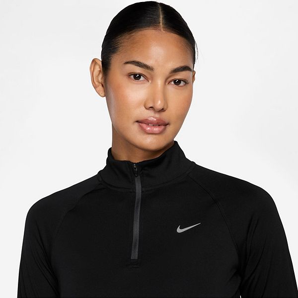 Женская беговая кофта dri-fit с полузастежкой Nike, Black — фото 3