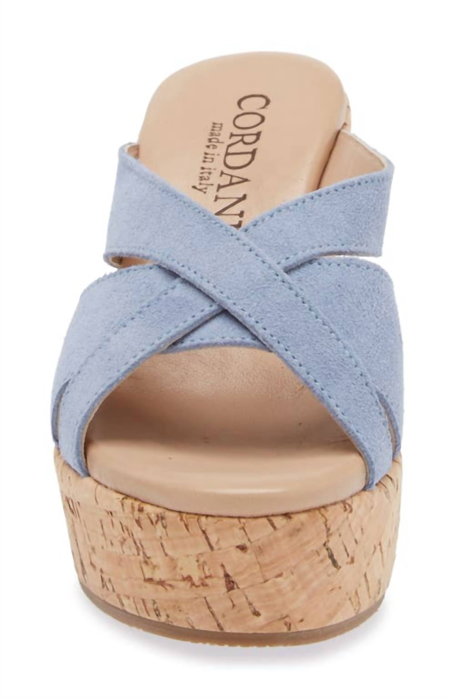 Devon Platform Wedge Sandal In Avio Suede CORDANI, Avio Suede — фото 3
