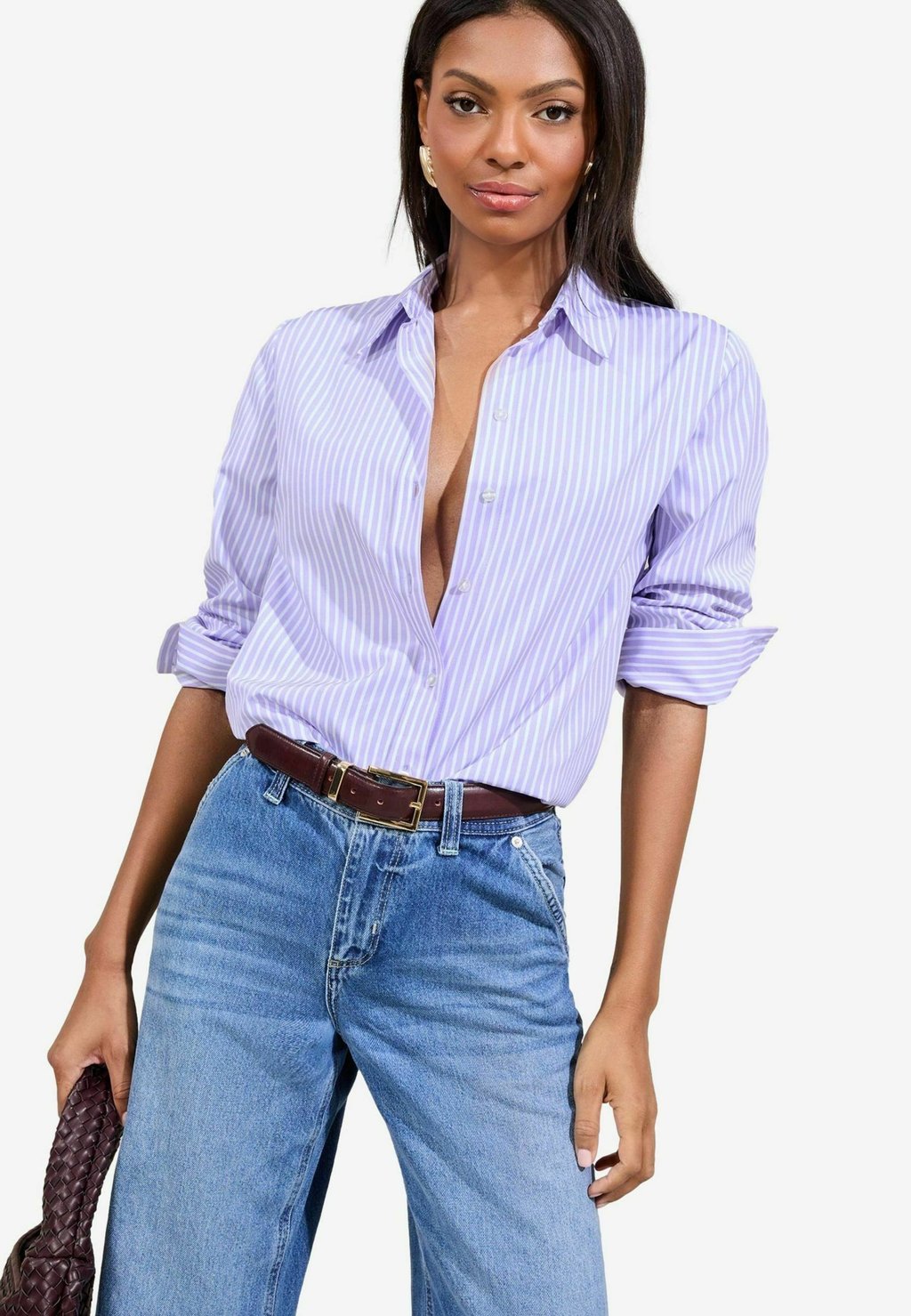 

Блузка на пуговицах REGULAR FIT - STRIPE Lipsy, фиолетовый