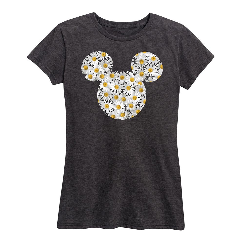 

Женская футболка с рисунком ромашек Disney's Mickey Mouse, цвет Heather Charcoal