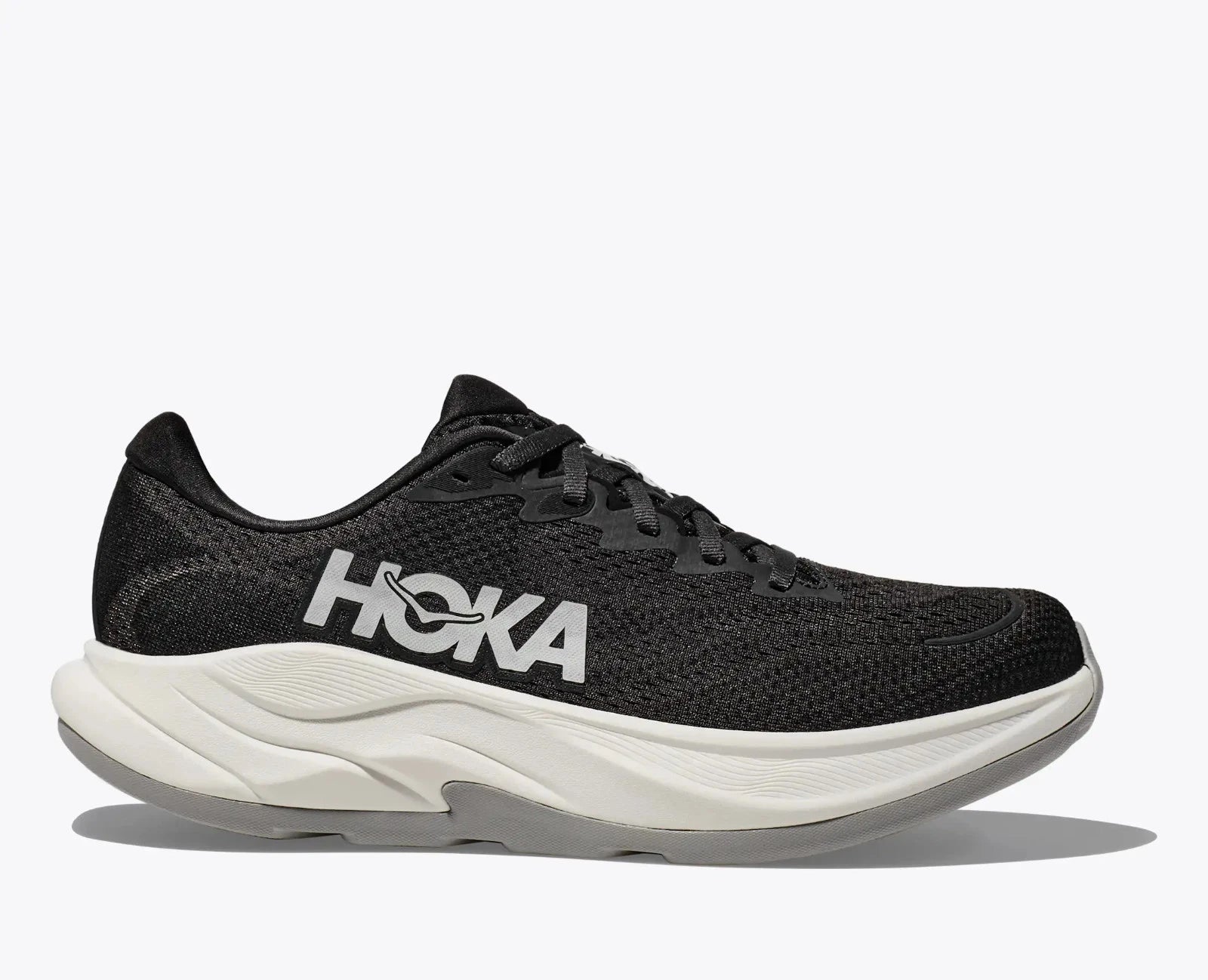 Кроссовки Hoka One One Rincon 4 1155130-BBLC, мужские, черные, со шнуровкой, для бега по шоссе Hoka, черный — фото 2