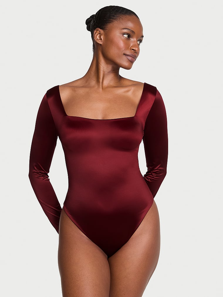 

Элегантный боди с длинными рукавами Victoria'S Secret, красный