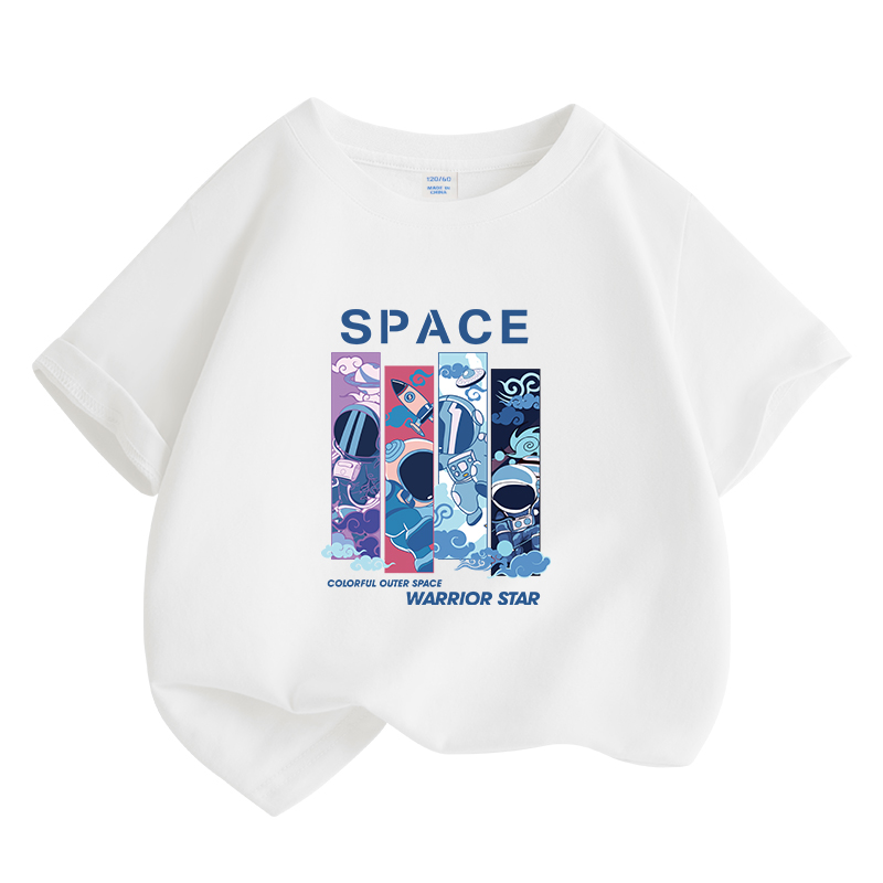 Футболка детская Crew Neck тонкая WARRIOR, синий — фото 2