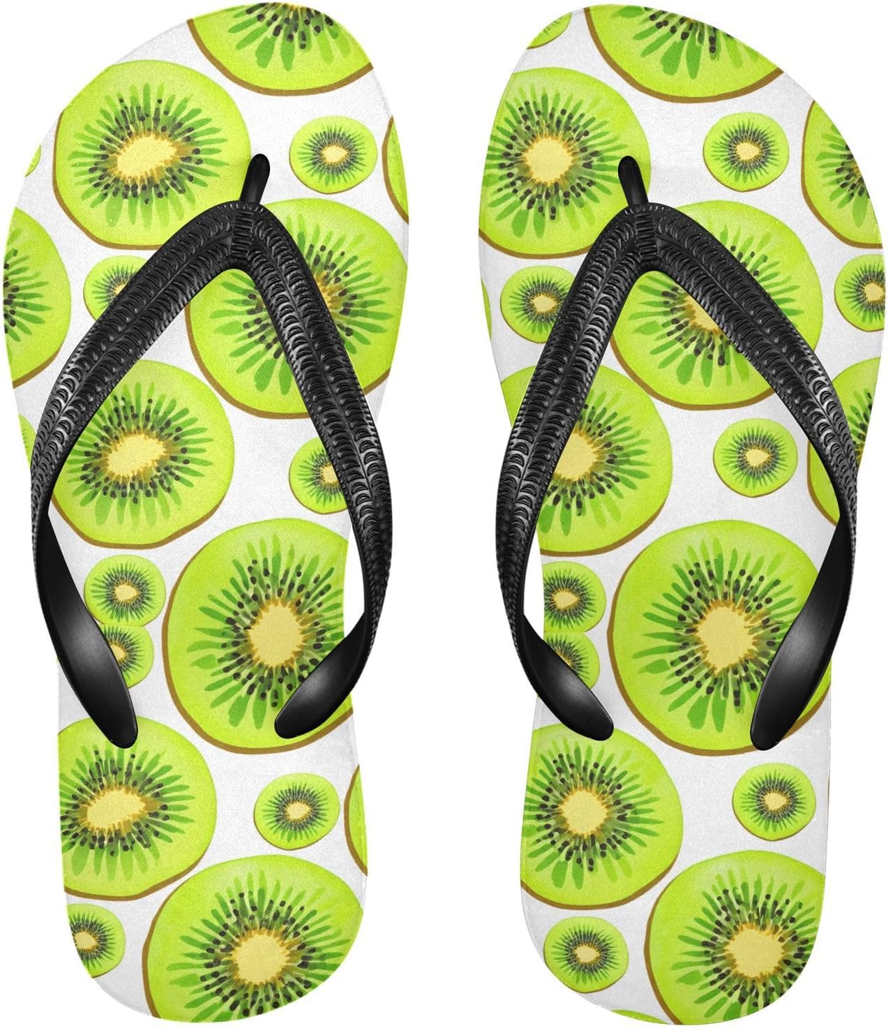 

Женские и мужские пляжные шлепанцы с киви, белые, резиновые, нескользящие, летние, для душа и прогулок Sinestour