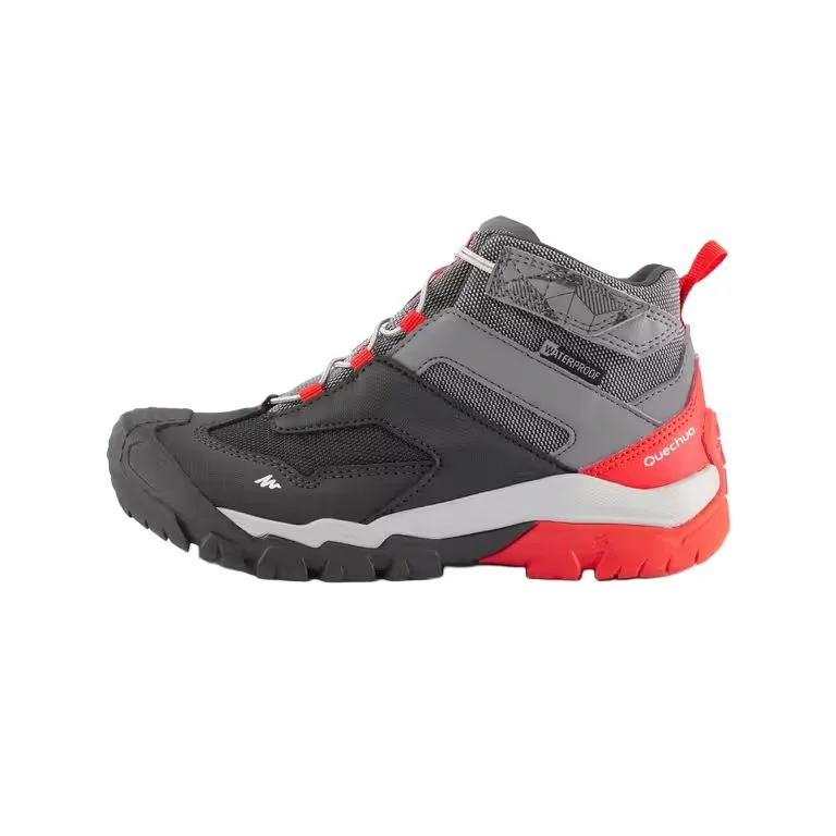 DECATHLON Детские кроссовки QUJR Mid top для улицы серо-оранжевые