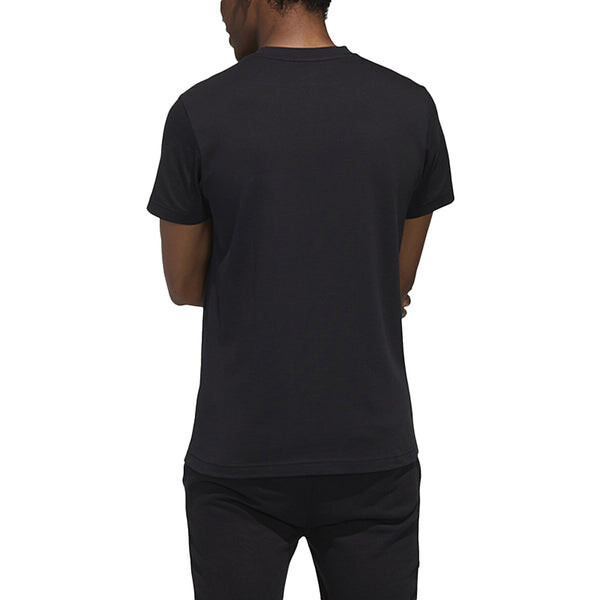 Футболка neo m fav jul tee2 printing sports round neck short sleeve black Adidas, черный — фото 4