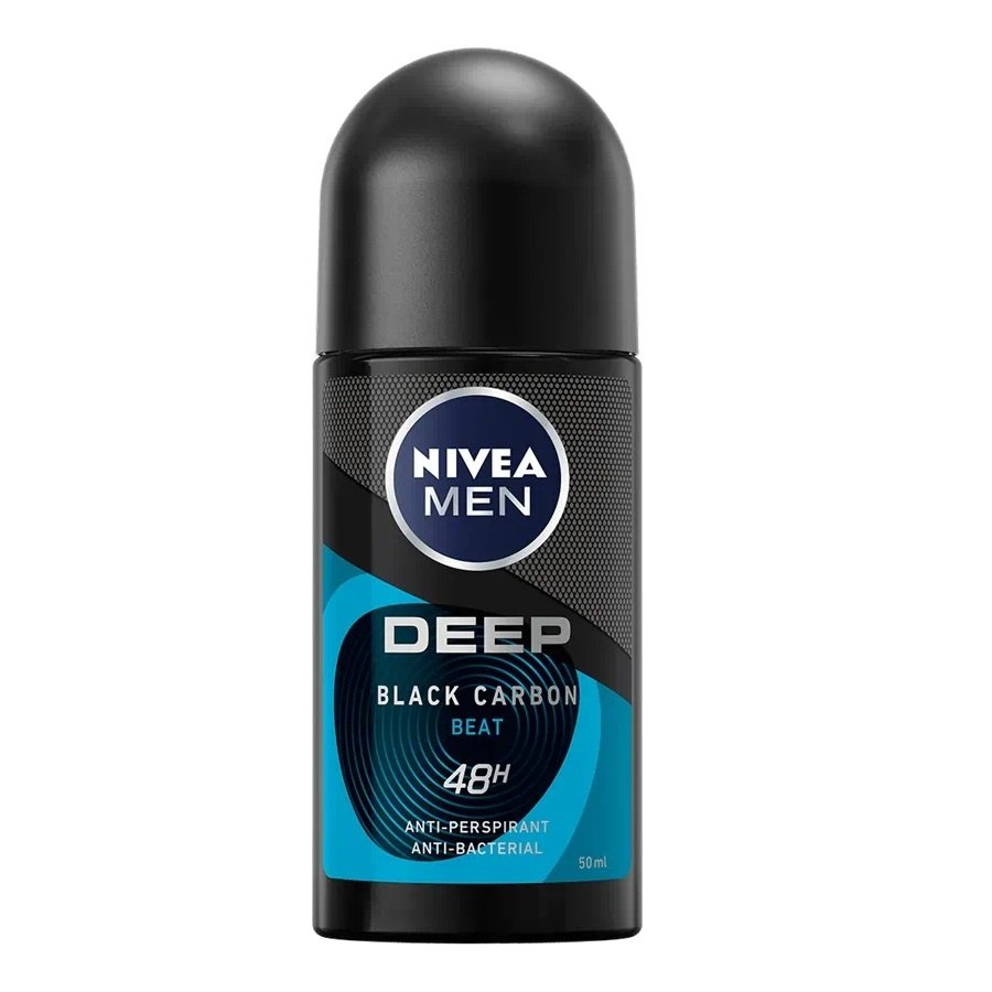 

Nivea, Мужской шариковый антиперспирант Deep Black Carbon Beat с активированным углем 50мл