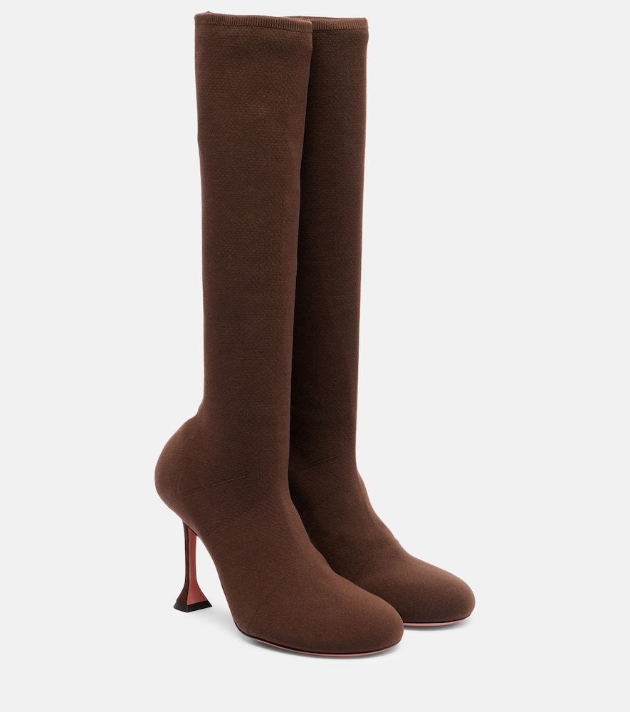 Ботфорты Veneda 95 Amina Muaddi, Coffee